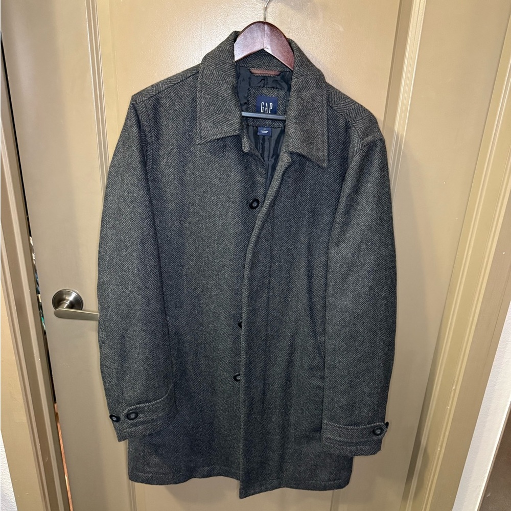 Gap Men’s Medium Gray Wool 3/4 Jacket